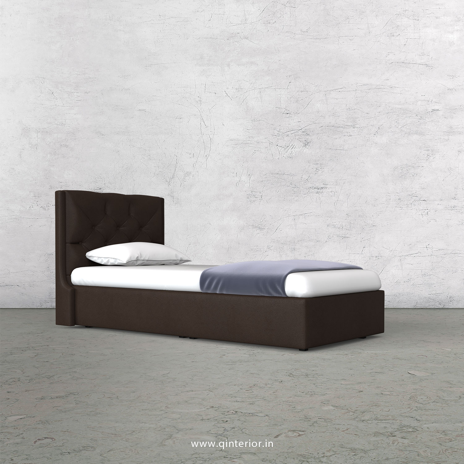 Scorpius Single Bed in Fab Leather Fabric - SBD009 FL16