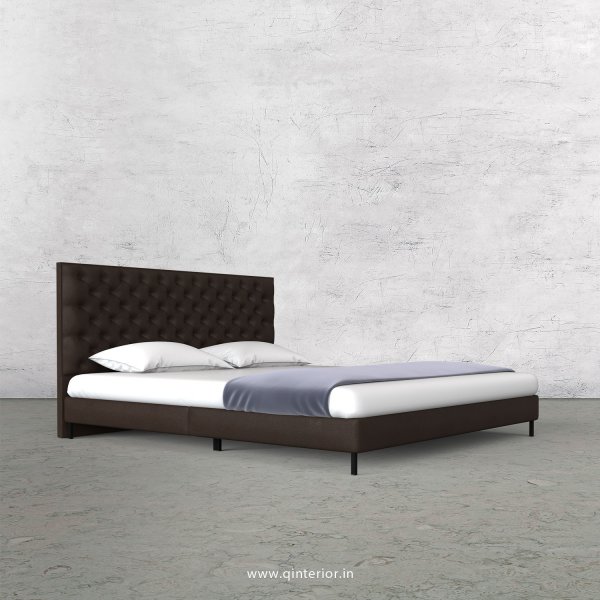 Orion Queen Size Bed with Fab Leather Fabric - QBD003 FL16