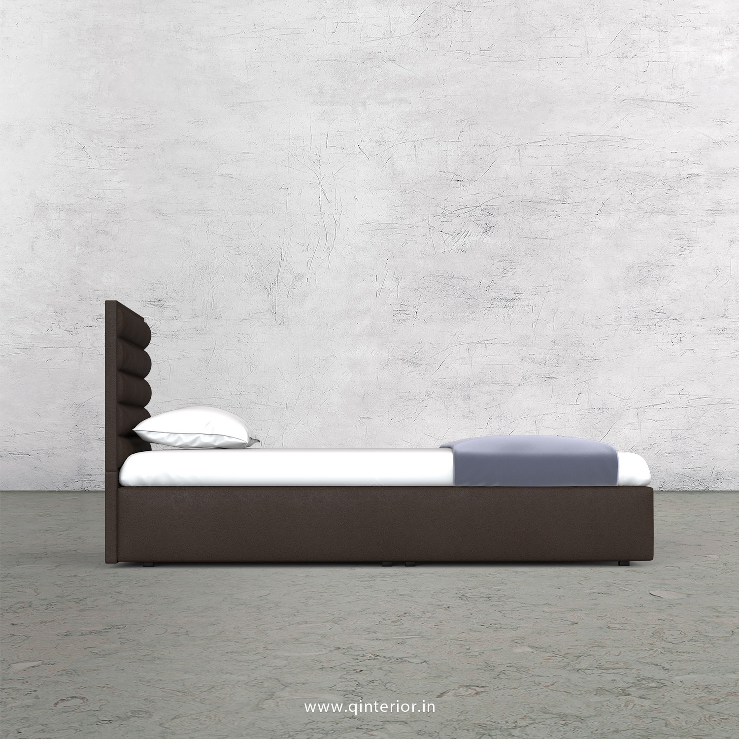 Crux Single Bed in Fab Leather Fabric - SBD009 FL16