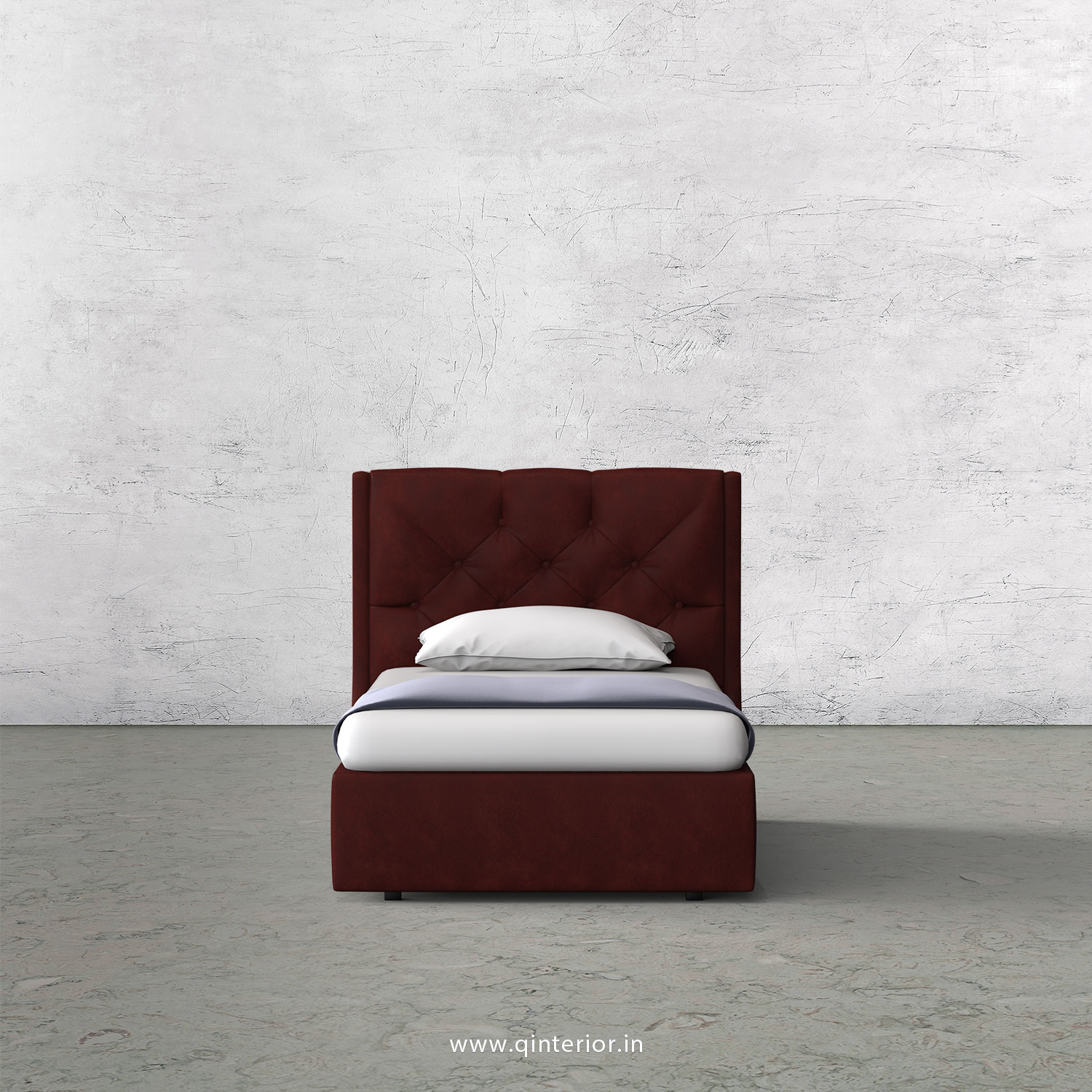 Scorpius Single Bed in Fab Leather Fabric - SBD009 FL17