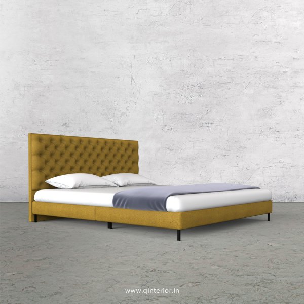 Orion Queen Size Bed with Fab Leather Fabric - QBD003 FL18