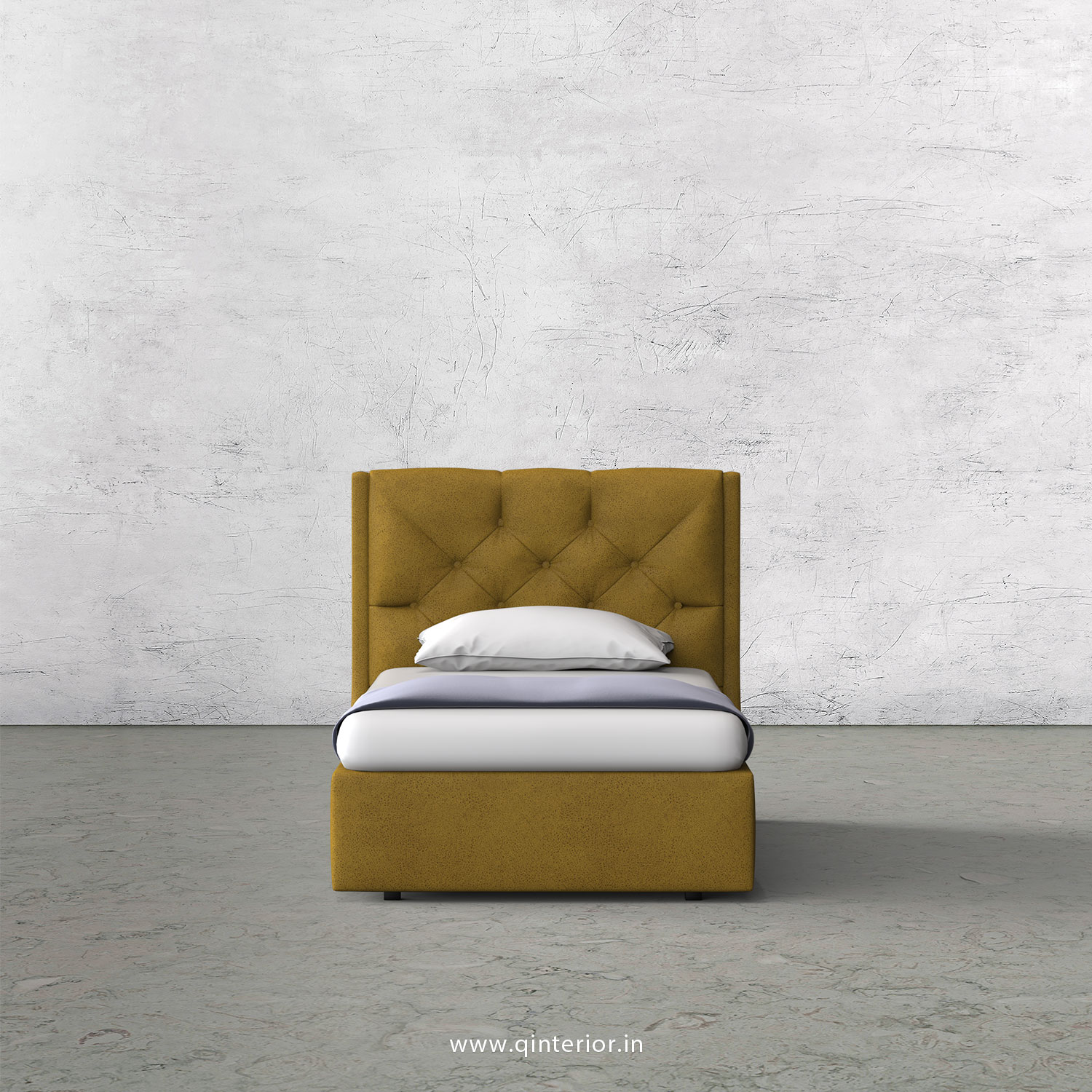 Scorpius Single Bed in Fab Leather Fabric - SBD009 FL18