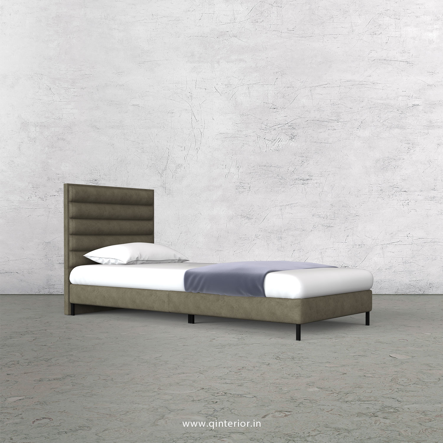 Crux Single Bed in Fab Leather – SBD003 FL03