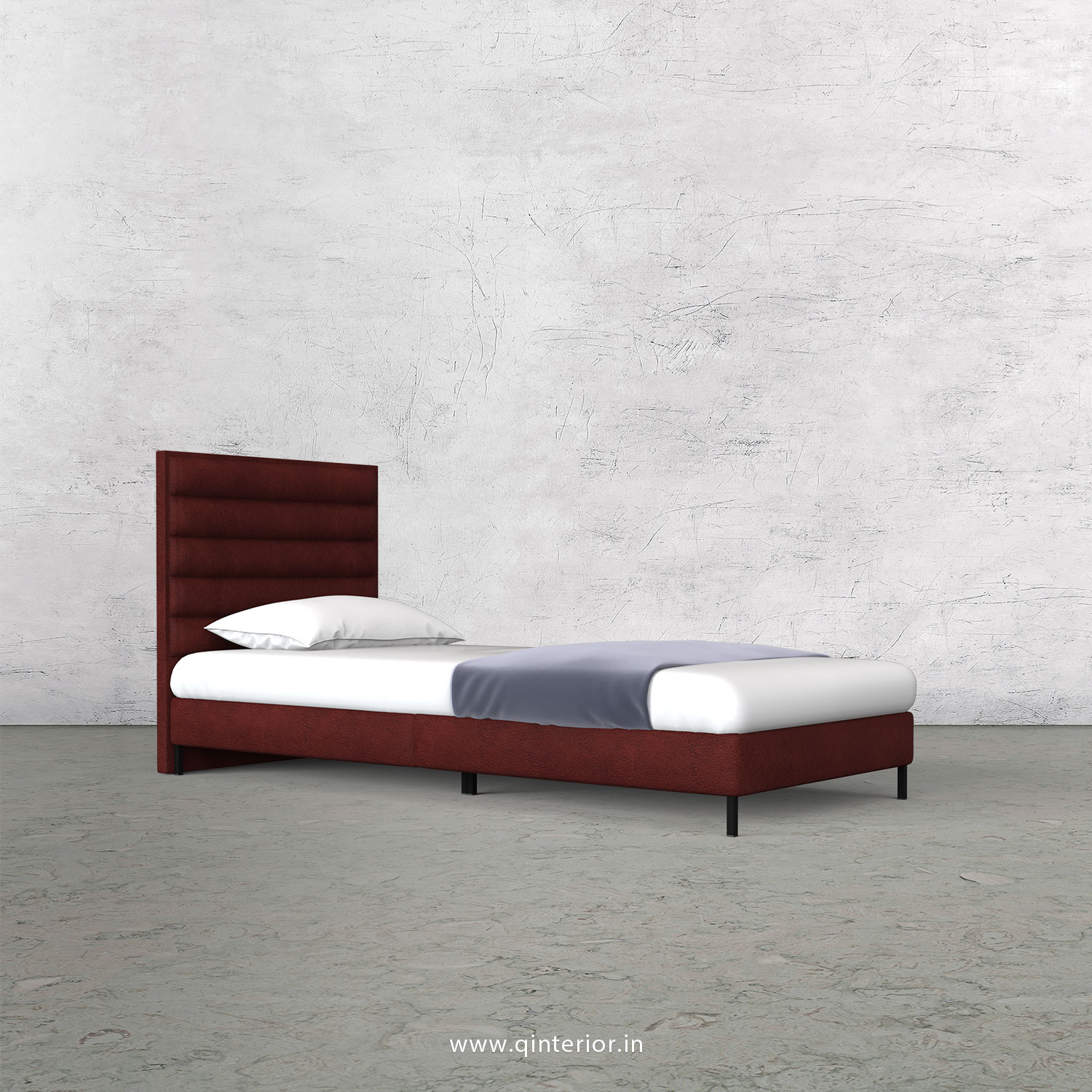 Crux Single Bed in Fab Leather – SBD003 FL08