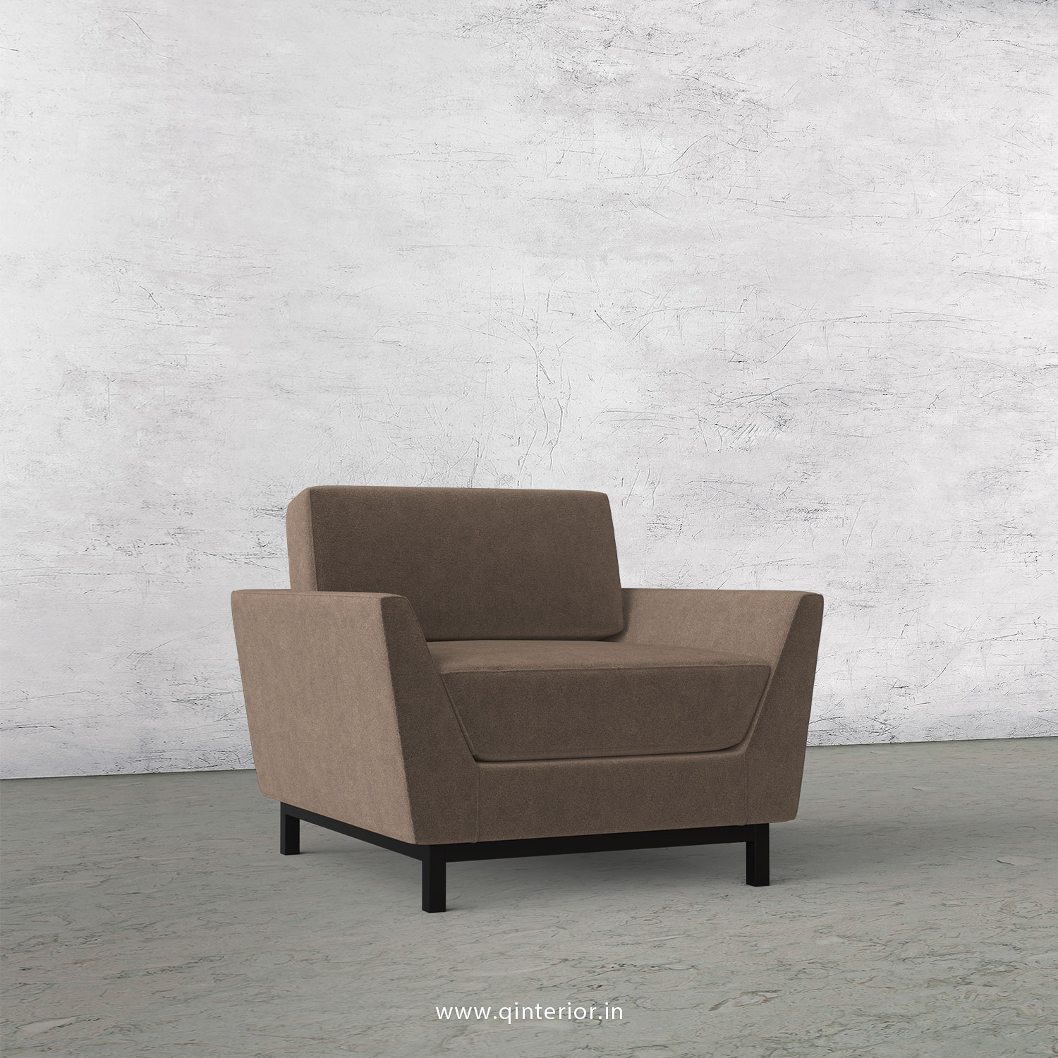 Blitz 1 Seater Sofa in Velvet Fabric - SFA002 VL02