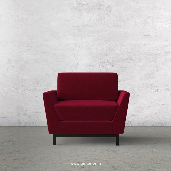 Blitz 1 Seater Sofa in Velvet Fabric - SFA002 VL08