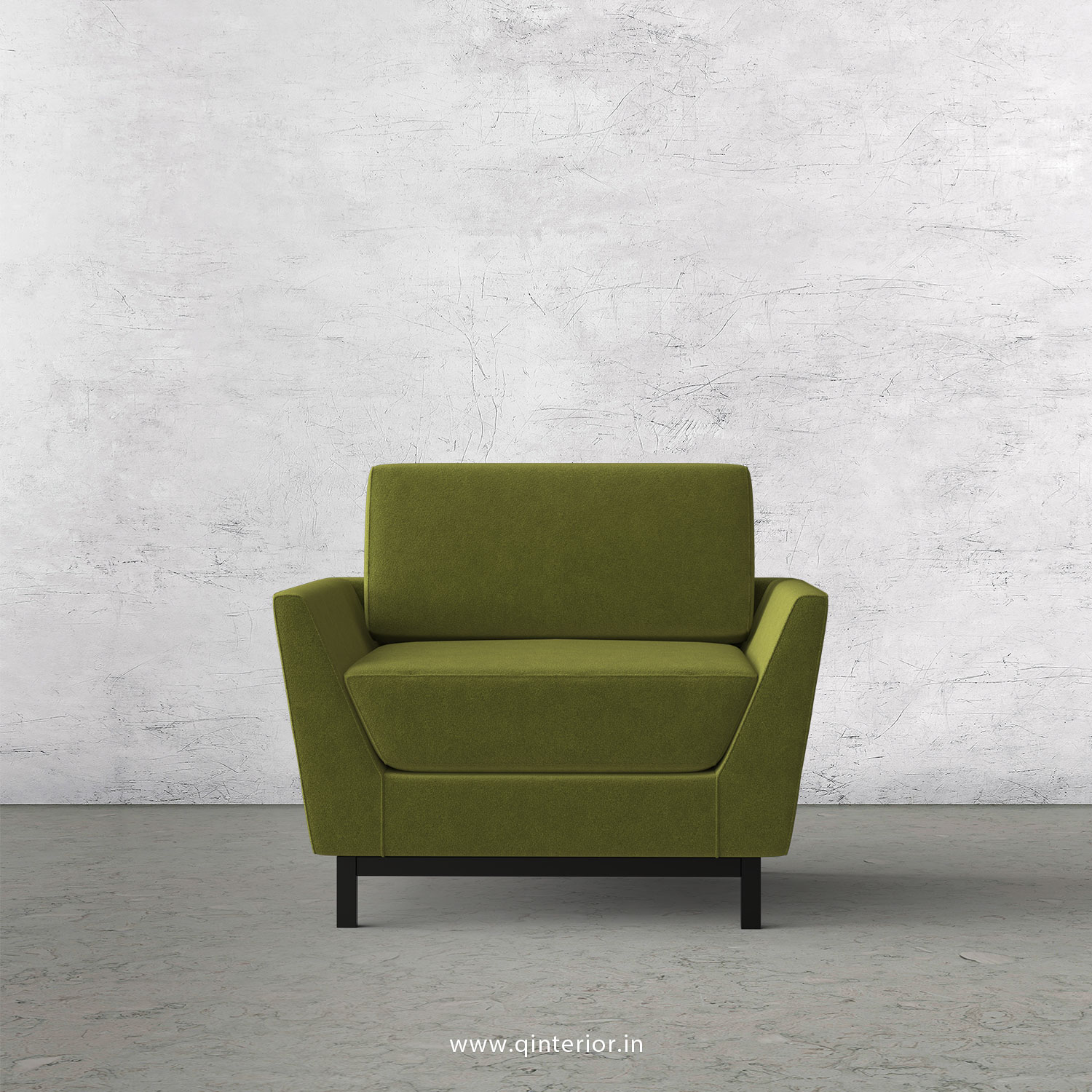 Blitz 1 Seater Sofa in Velvet Fabric - SFA002 VL10