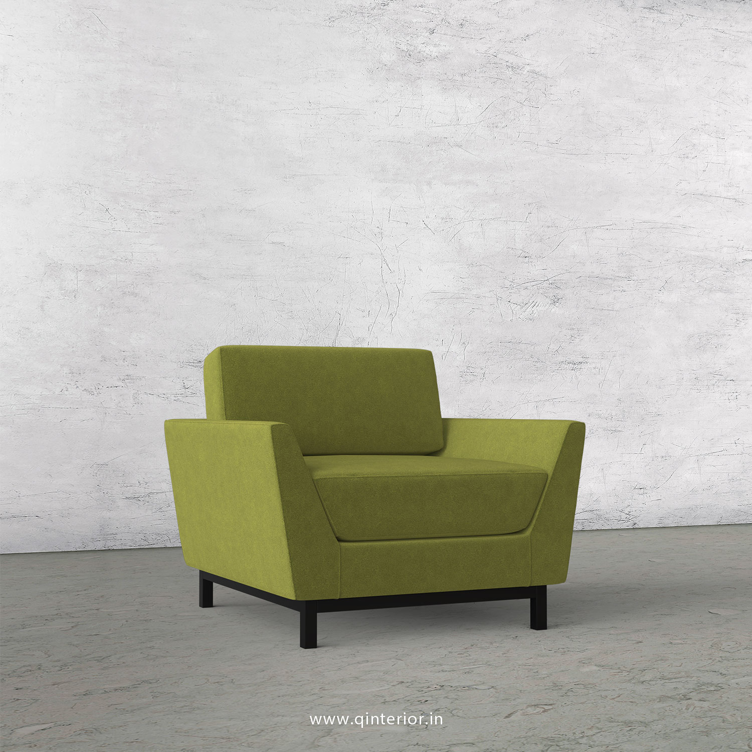 Blitz 1 Seater Sofa in Velvet Fabric - SFA002 VL10