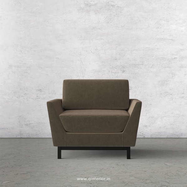 Blitz 1 Seater Sofa in Velvet Fabric - SFA002 VL11