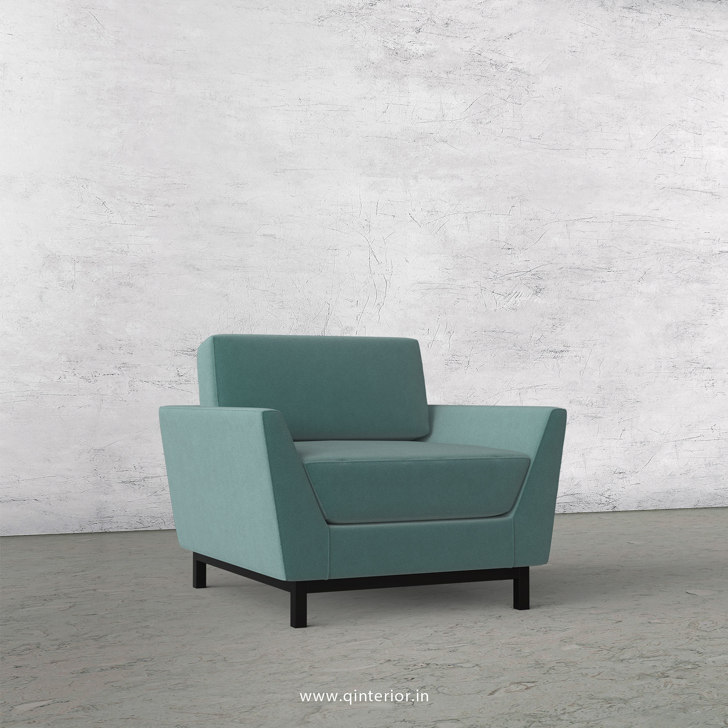 Blitz 1 Seater Sofa in Velvet Fabric - SFA002 VL14