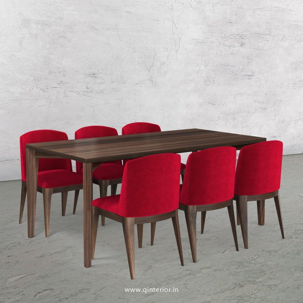 Bistro 6 Seater Dining Set in Walnut FInish - DTS002 C1