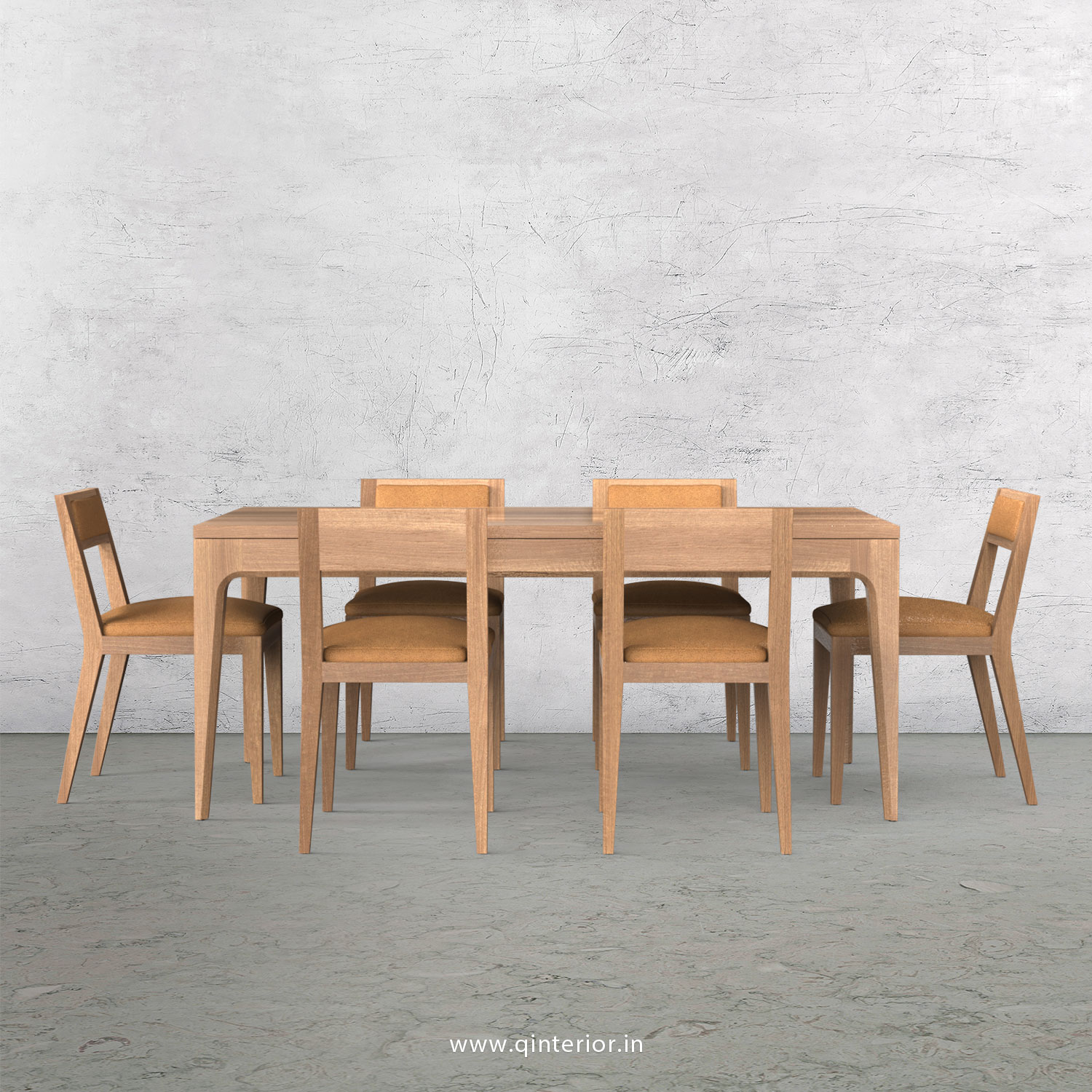 Vienna 6 Seater Dining Table in Oak Finish - DTB001 C2