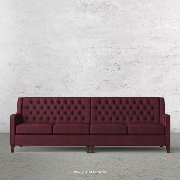 Eligence 4 Seater Sofa in Fab Leather Fabric - SFA011 FL12