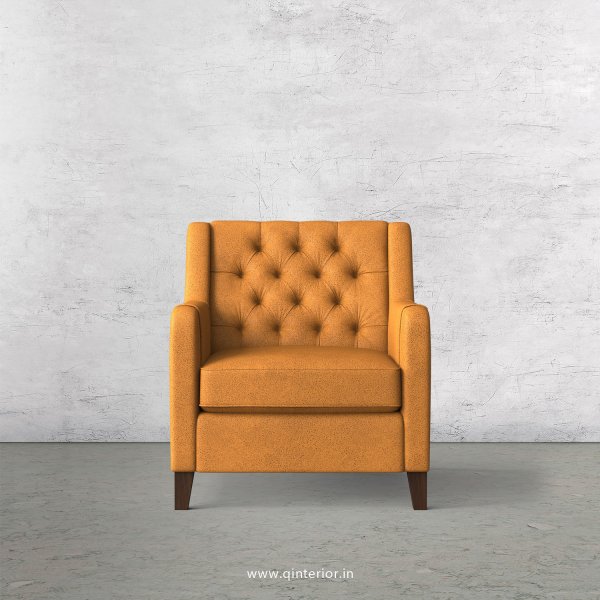 Eligence 1 Seater Sofa in Fab Leather Fabric - SFA011 FL14