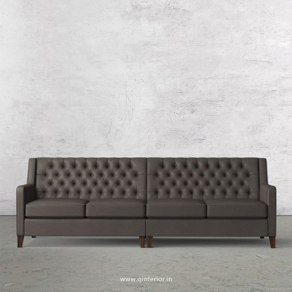 Eligence 4 Seater Sofa in Fab Leather Fabric - SFA011 FL15