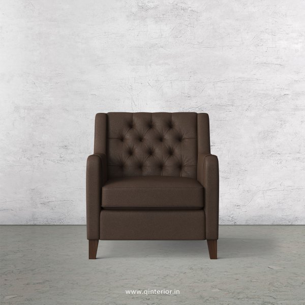 Eligence 1 Seater Sofa in Fab Leather Fabric - SFA011 FL16