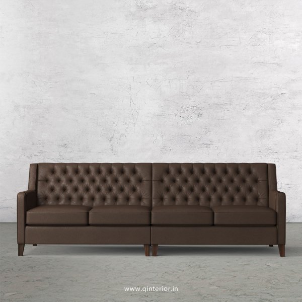 Eligence 4 Seater Sofa in Fab Leather Fabric - SFA011 FL16