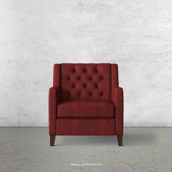 Eligence 1 Seater Sofa in Fab Leather Fabric - SFA011 FL17