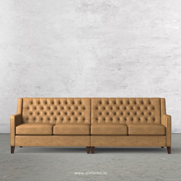 Eligence 4 Seater Sofa in Fab Leather Fabric - SFA011 FL02