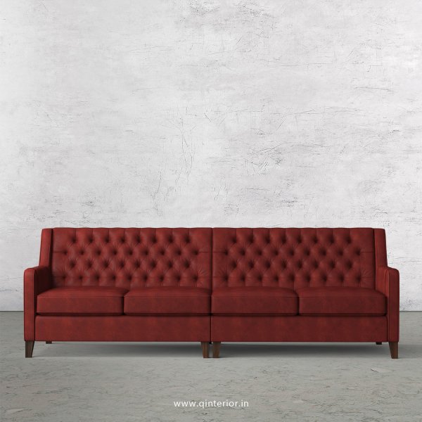 Eligence 4 Seater Sofa in Fab Leather Fabric - SFA011 FL08