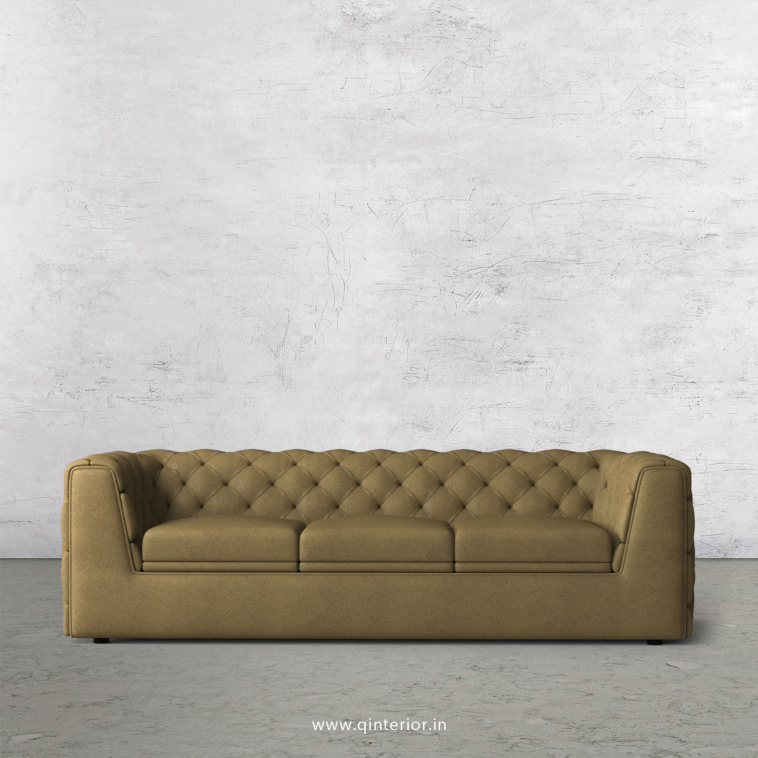 ERGO 3 Seater Sofa in Fab Leather Fabric - SFA009 FL01