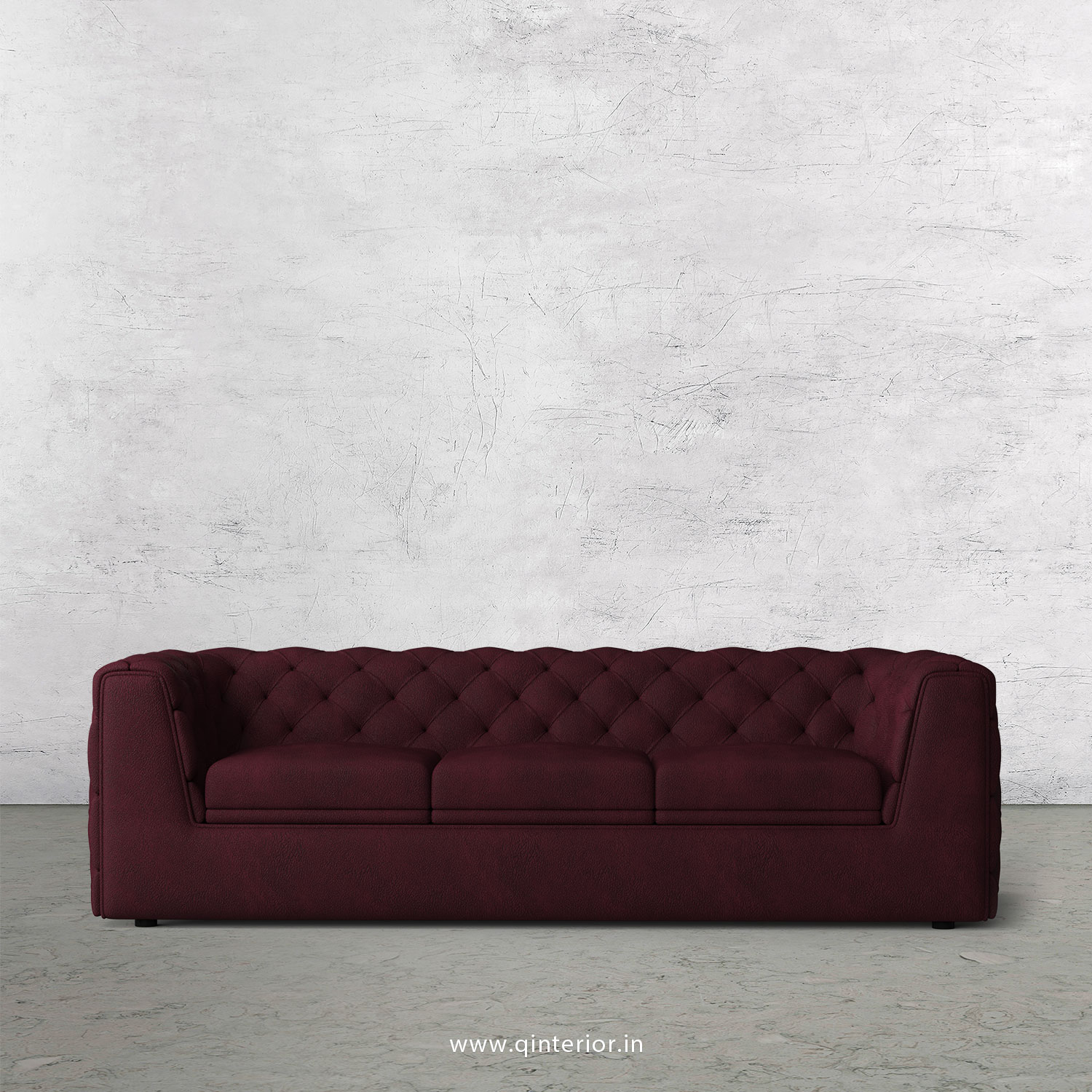 ERGO 3 Seater Sofa in Fab Leather Fabric - SFA009 FL12