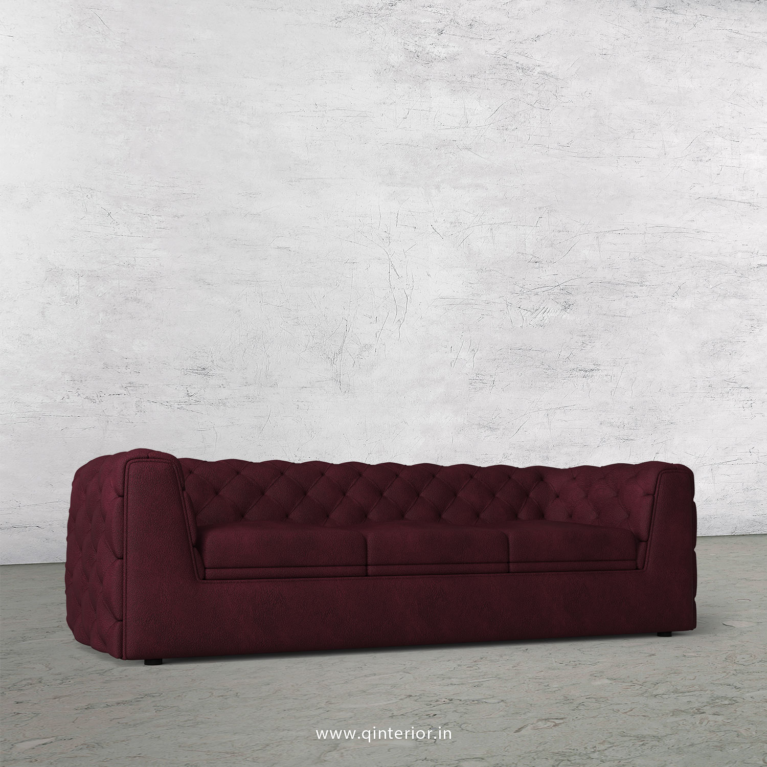 ERGO 3 Seater Sofa in Fab Leather Fabric - SFA009 FL12