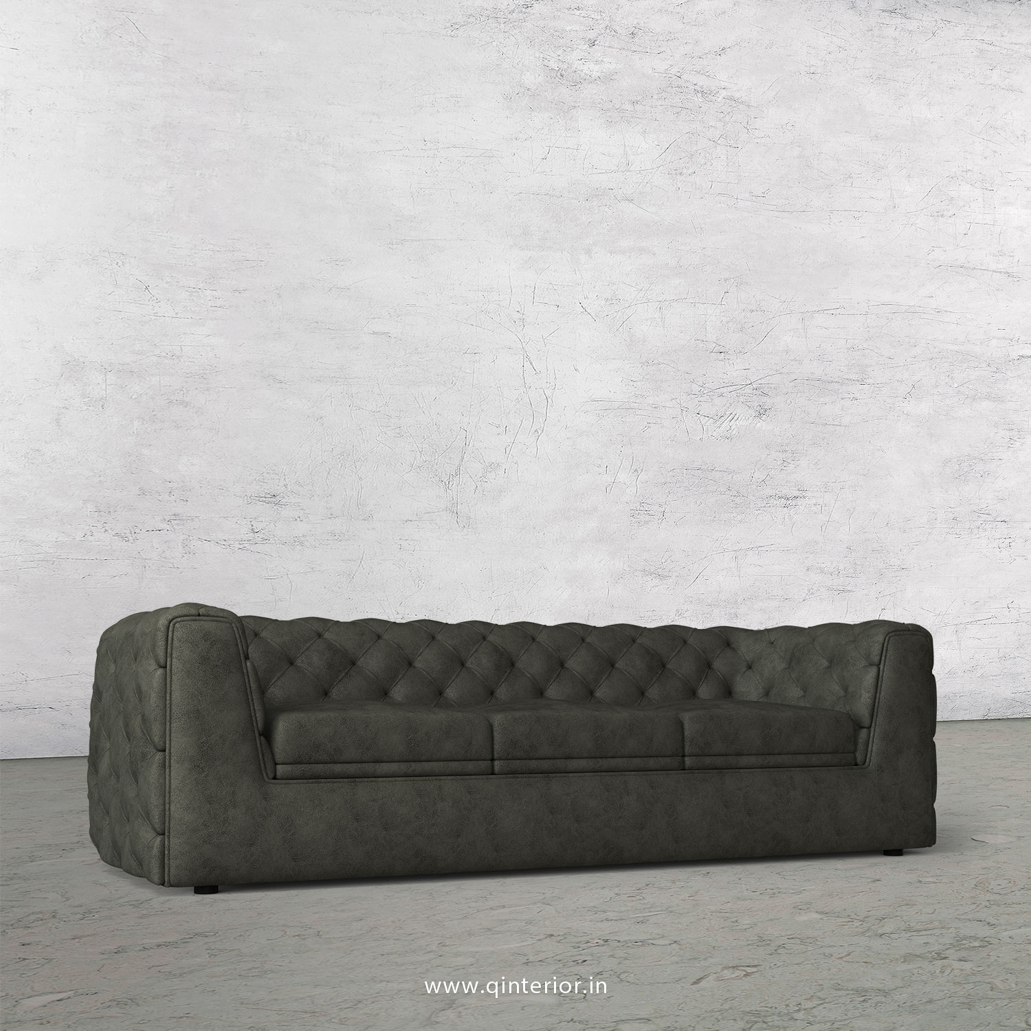 ERGO 3 Seater Sofa in Fab Leather Fabric - SFA009 FL07