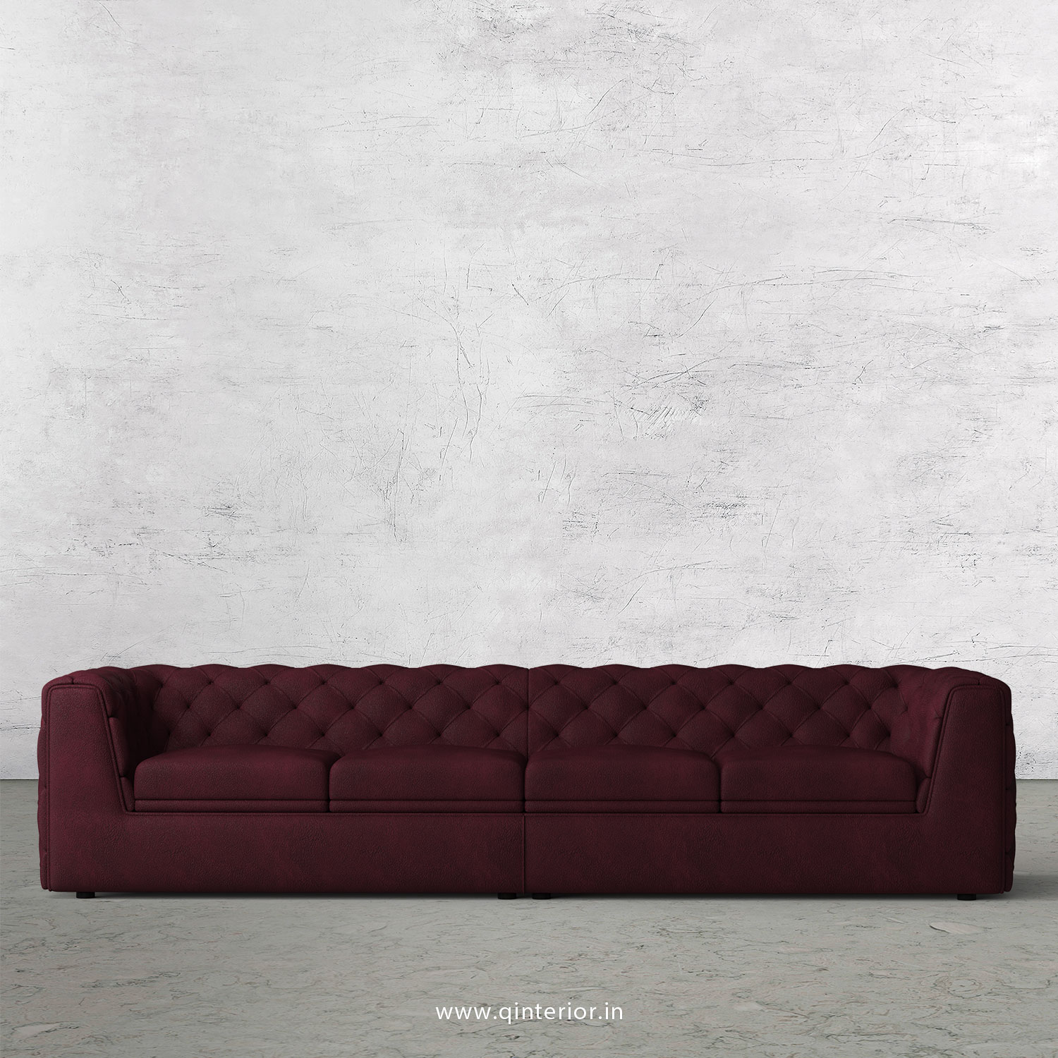 ERGO 4 Seater Sofa in Fab Leather Fabric - SFA009 FL12