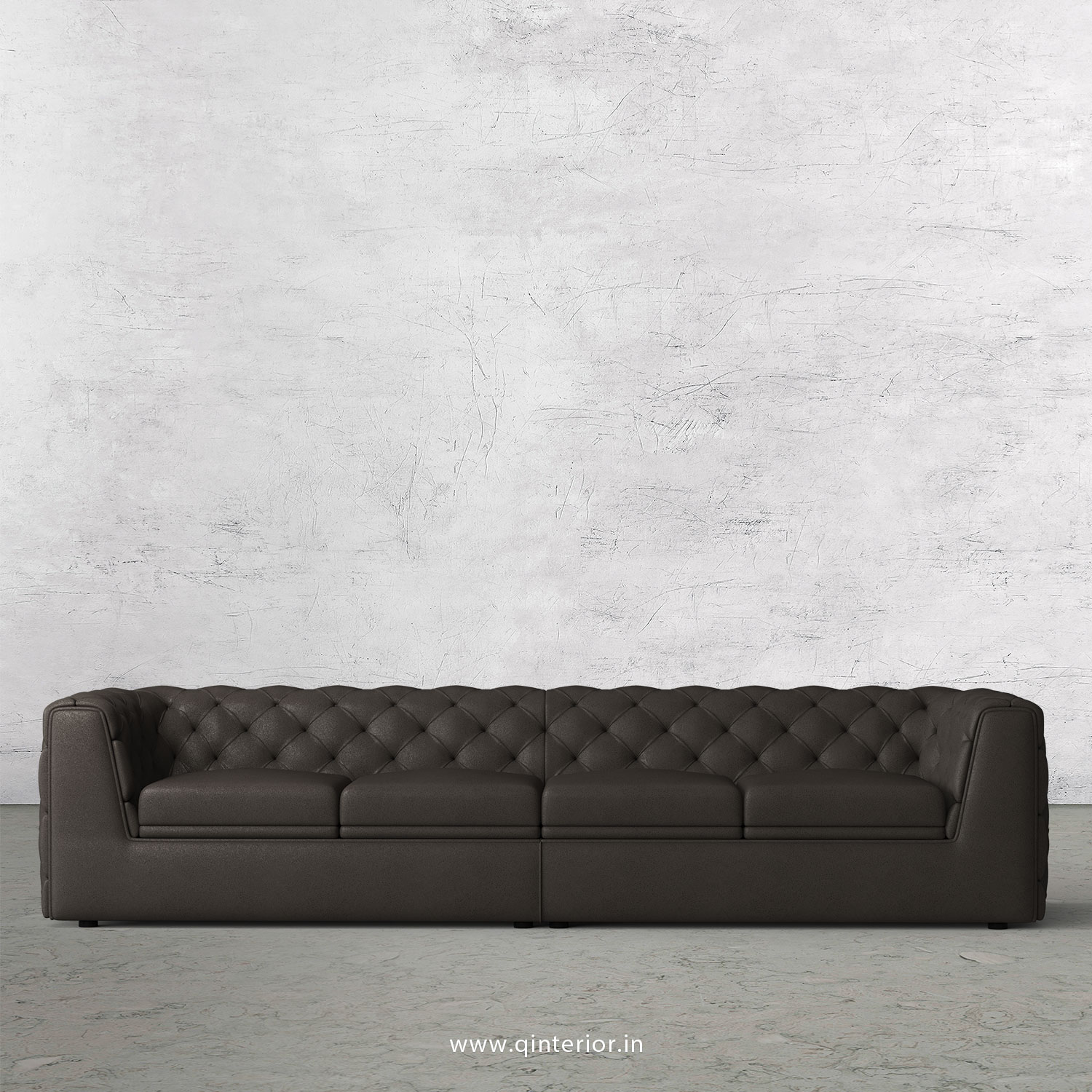ERGO 4 Seater Sofa in Fab Leather Fabric - SFA009 FL15