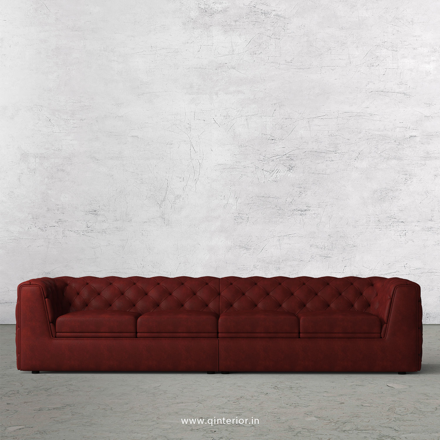 ERGO 4 Seater Sofa in Fab Leather Fabric - SFA009 FL17