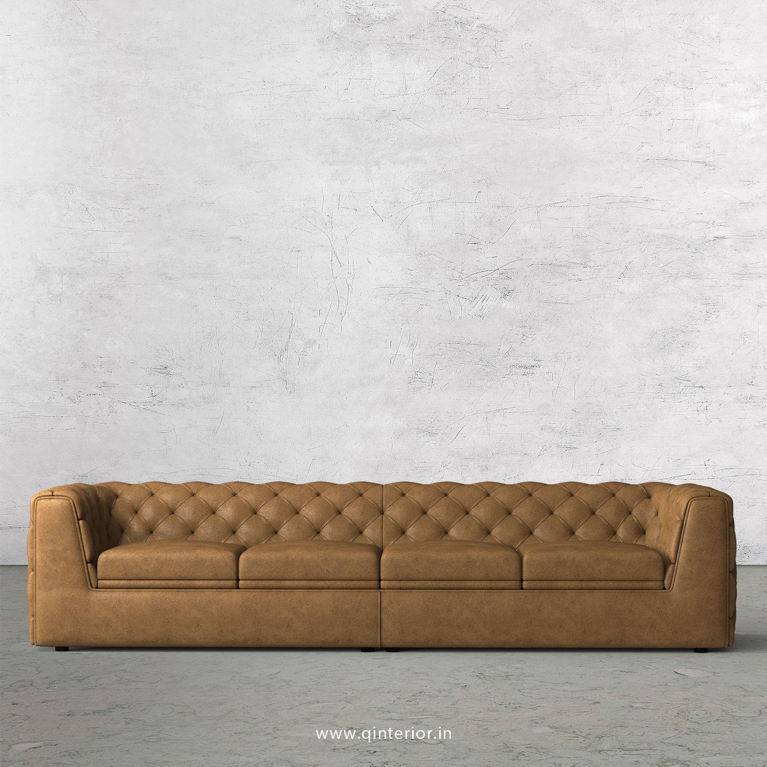 ERGO 4 Seater Sofa in Fab Leather Fabric - SFA009 FL02