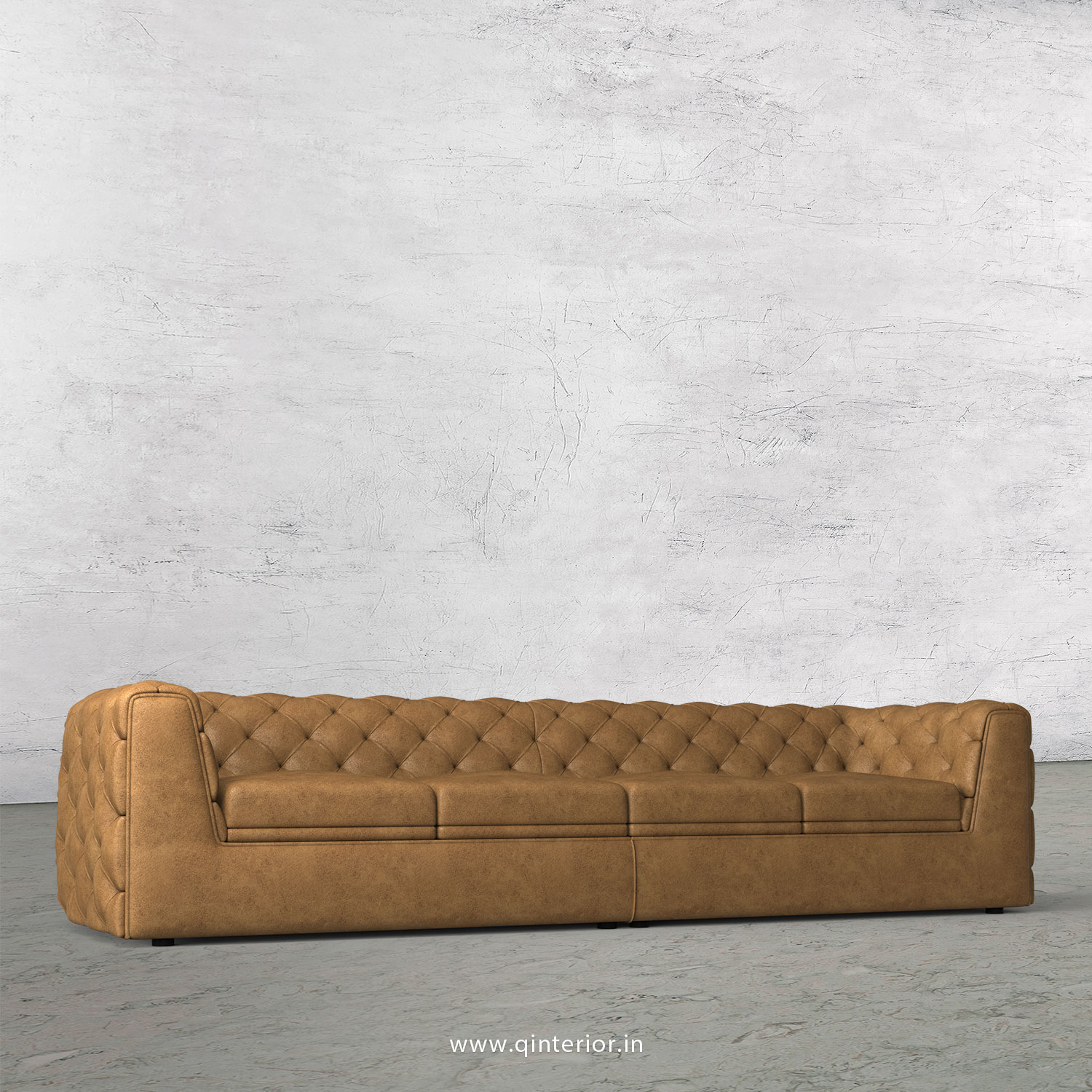 ERGO 4 Seater Sofa in Fab Leather Fabric - SFA009 FL02