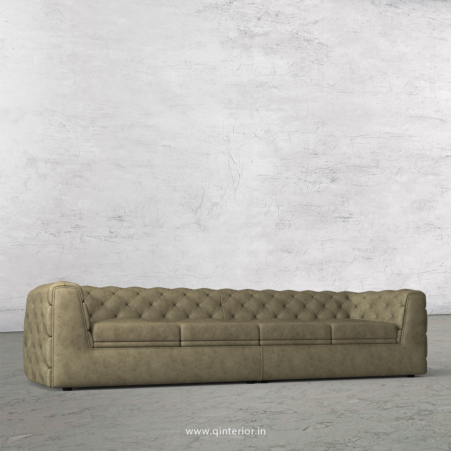 ERGO 4 Seater Sofa in Fab Leather Fabric - SFA009 FL03