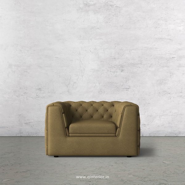 ERGO 1 Seater Sofa in Fab Leather Fabric - SFA009 FL01
