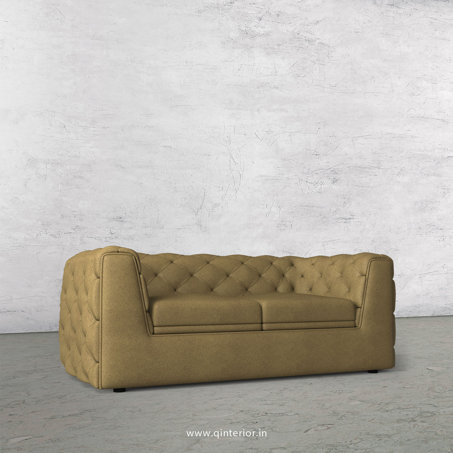ERGO 2 Seater Sofa in Fab Leather Fabric - SFA009 FL01