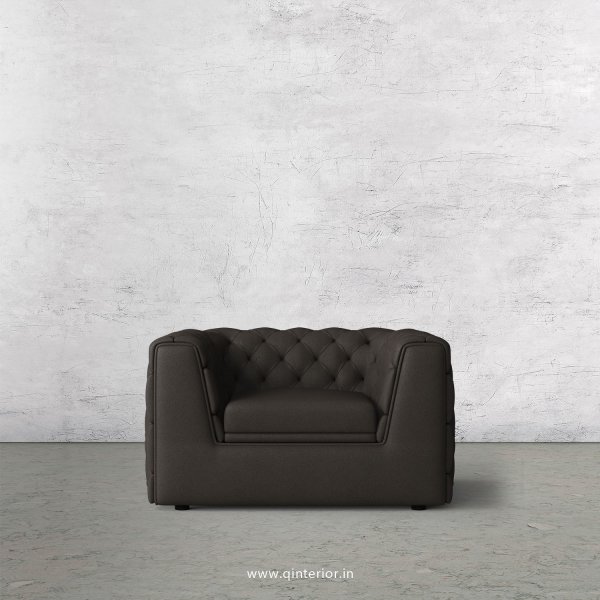 ERGO 1 Seater Sofa in Fab Leather Fabric - SFA009 FL15