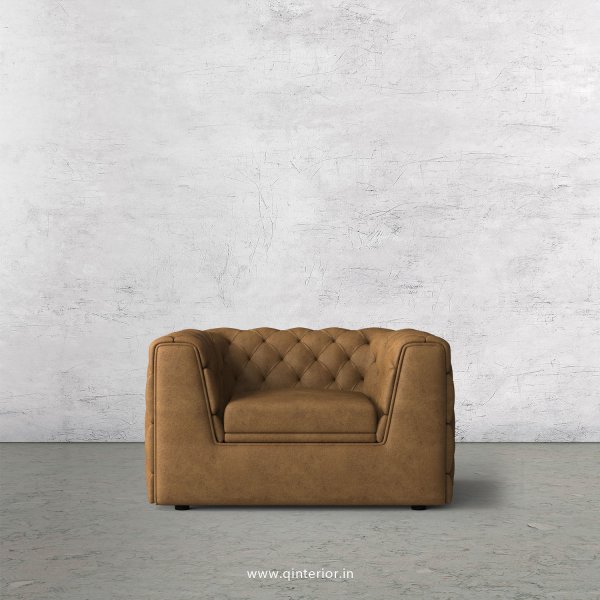 ERGO 1 Seater Sofa in Fab Leather Fabric - SFA009 FL02