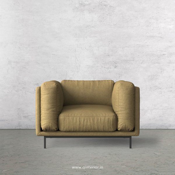 Estro 1 Seater Sofa in Fab Leather Fabric - SFA007 FL01