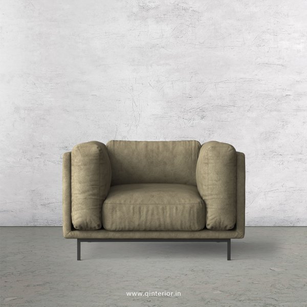 Estro 1 Seater Sofa in Fab Leather Fabric - SFA007 FL03