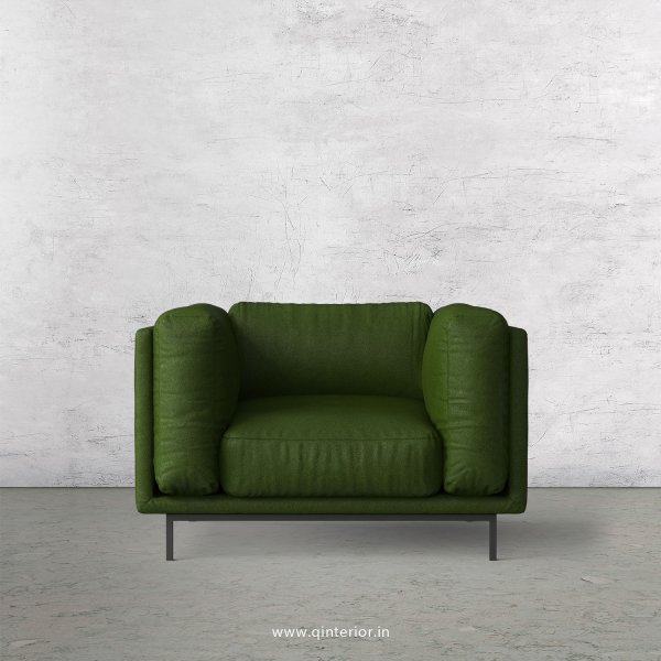 Estro 1 Seater Sofa in Fab Leather Fabric - SFA007 FL04