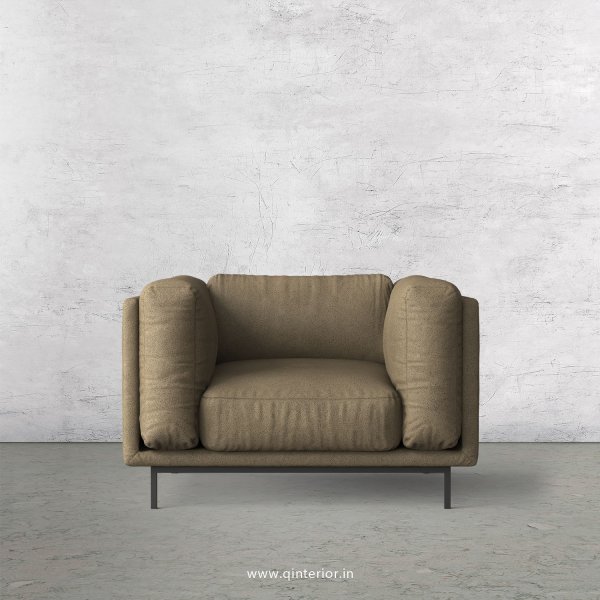 Estro 1 Seater Sofa in Fab Leather Fabric - SFA007 FL06