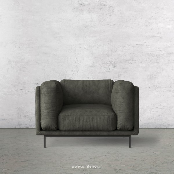 Estro 1 Seater Sofa in Fab Leather Fabric - SFA007 FL07