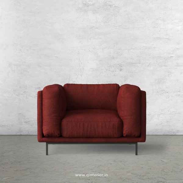 Estro 1 Seater Sofa in Fab Leather Fabric - SFA007 FL08