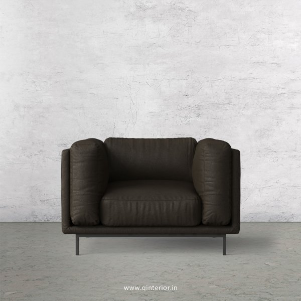 Estro 1 Seater Sofa in Fab Leather Fabric - SFA007 FL11