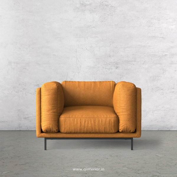 Estro 1 Seater Sofa in Fab Leather Fabric - SFA007 FL14