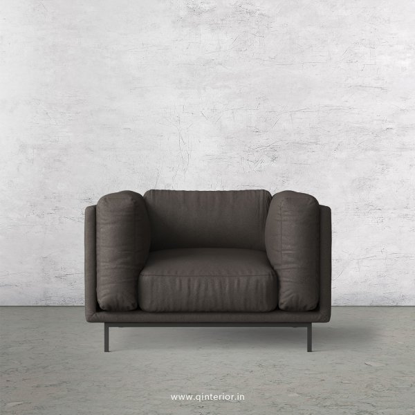 Estro 1 Seater Sofa in Fab Leather Fabric - SFA007 FL15