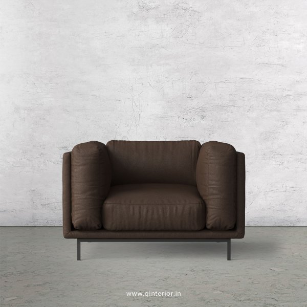 Estro 1 Seater Sofa in Fab Leather Fabric - SFA007 FL16
