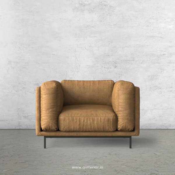 Estro 1 Seater Sofa in Fab Leather Fabric - SFA007 FL02
