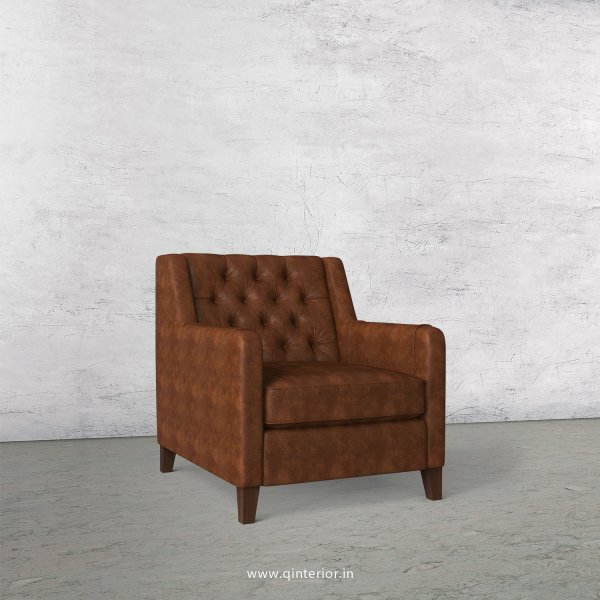 Eligence 1 Seater Sofa in Fab Leather Fabric - SFA011 FL09